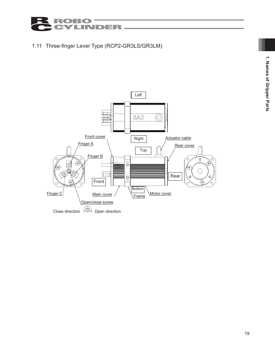 11 three-finger lever type (rcp2-gr3ls/gr3lm) | IAI America RCP2W-GRLS User Manual | Page 29 / 130