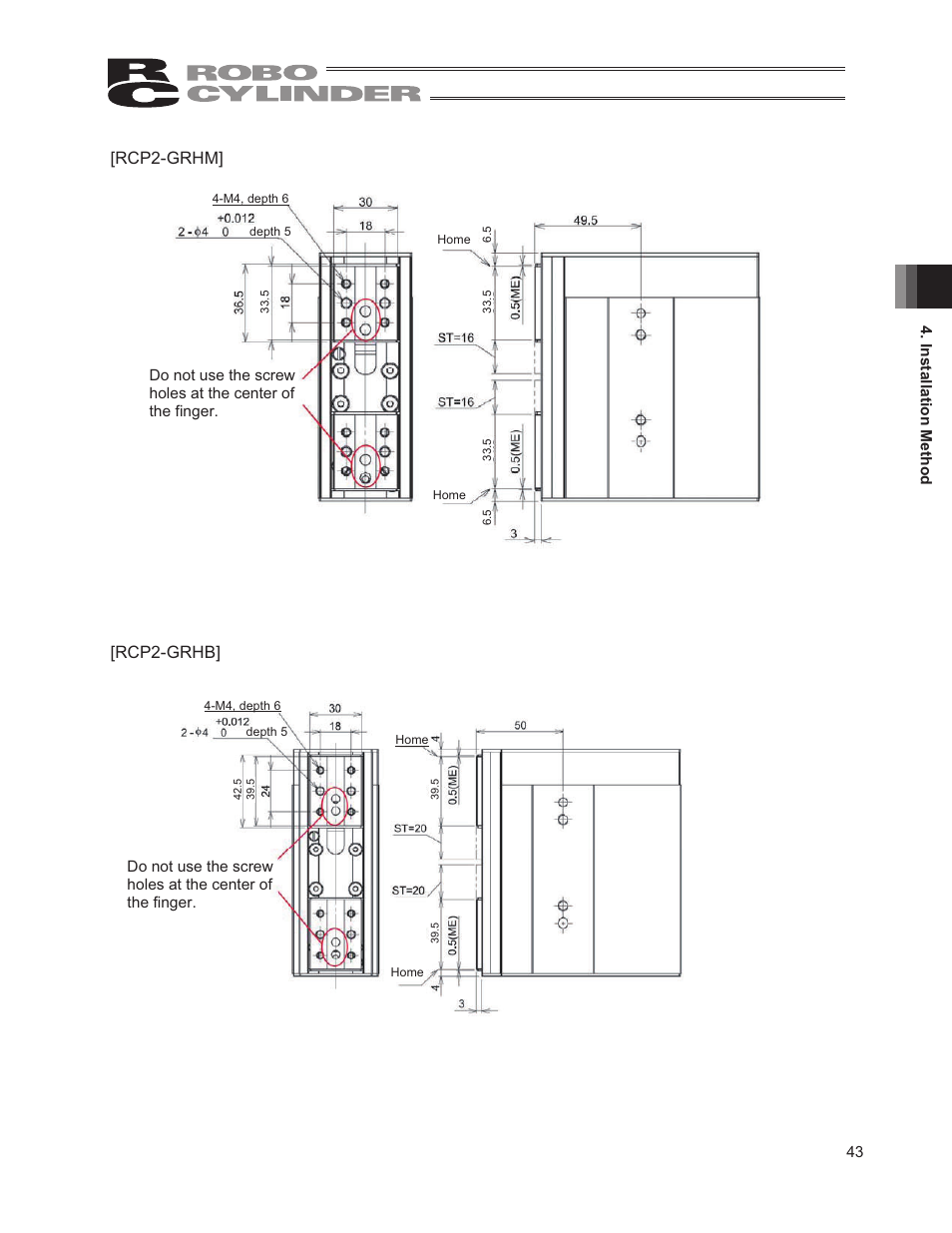 Rcp2-grhm] [rcp2-grhb | IAI America RCP2W-GRLS User Manual | Page 53 / 130