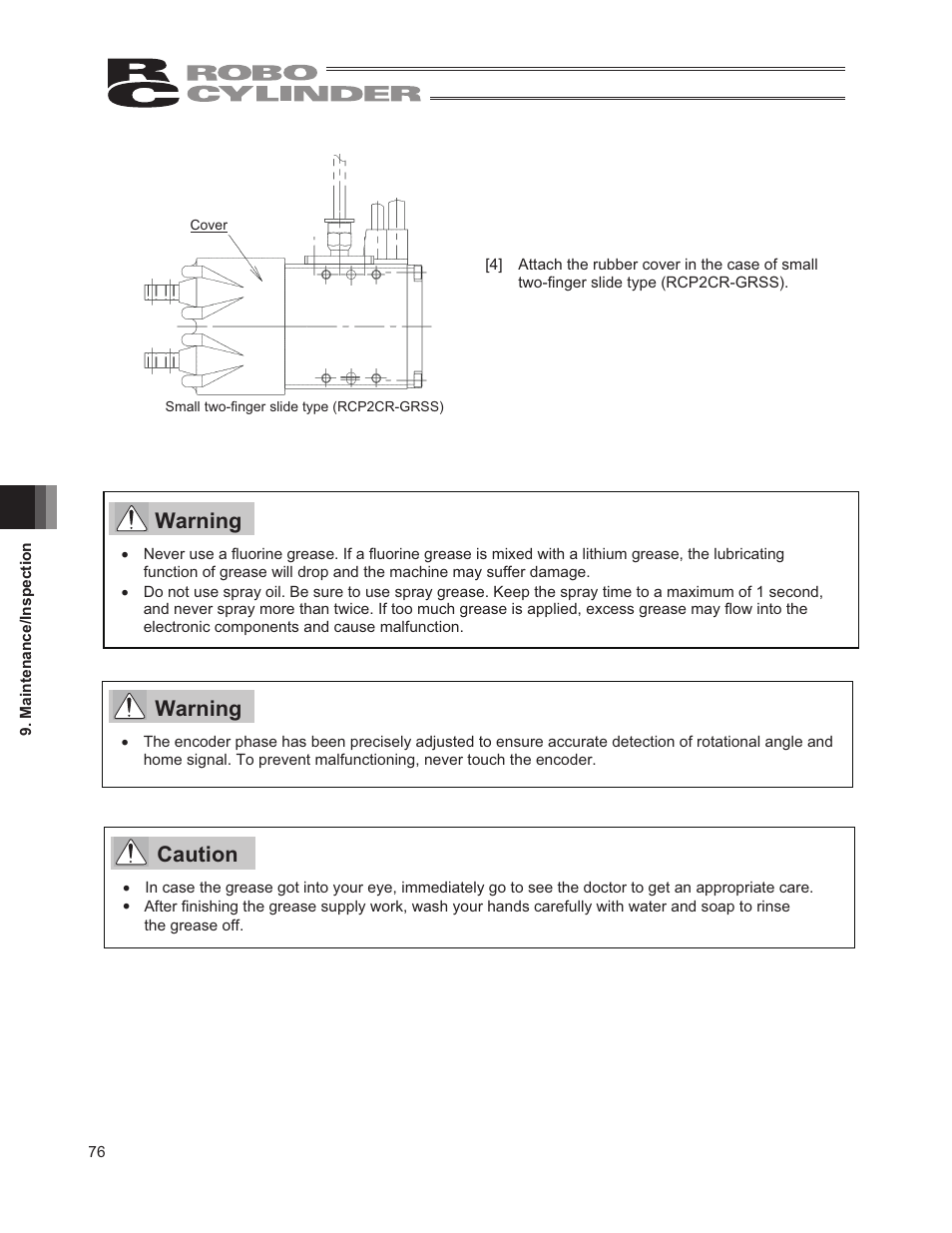 Warning, Caution | IAI America RCP2W-GRLS User Manual | Page 86 / 130