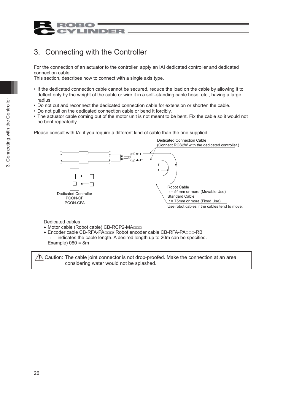 Connecting with the controller | IAI America RCP2W-SA16C User Manual | Page 32 / 46