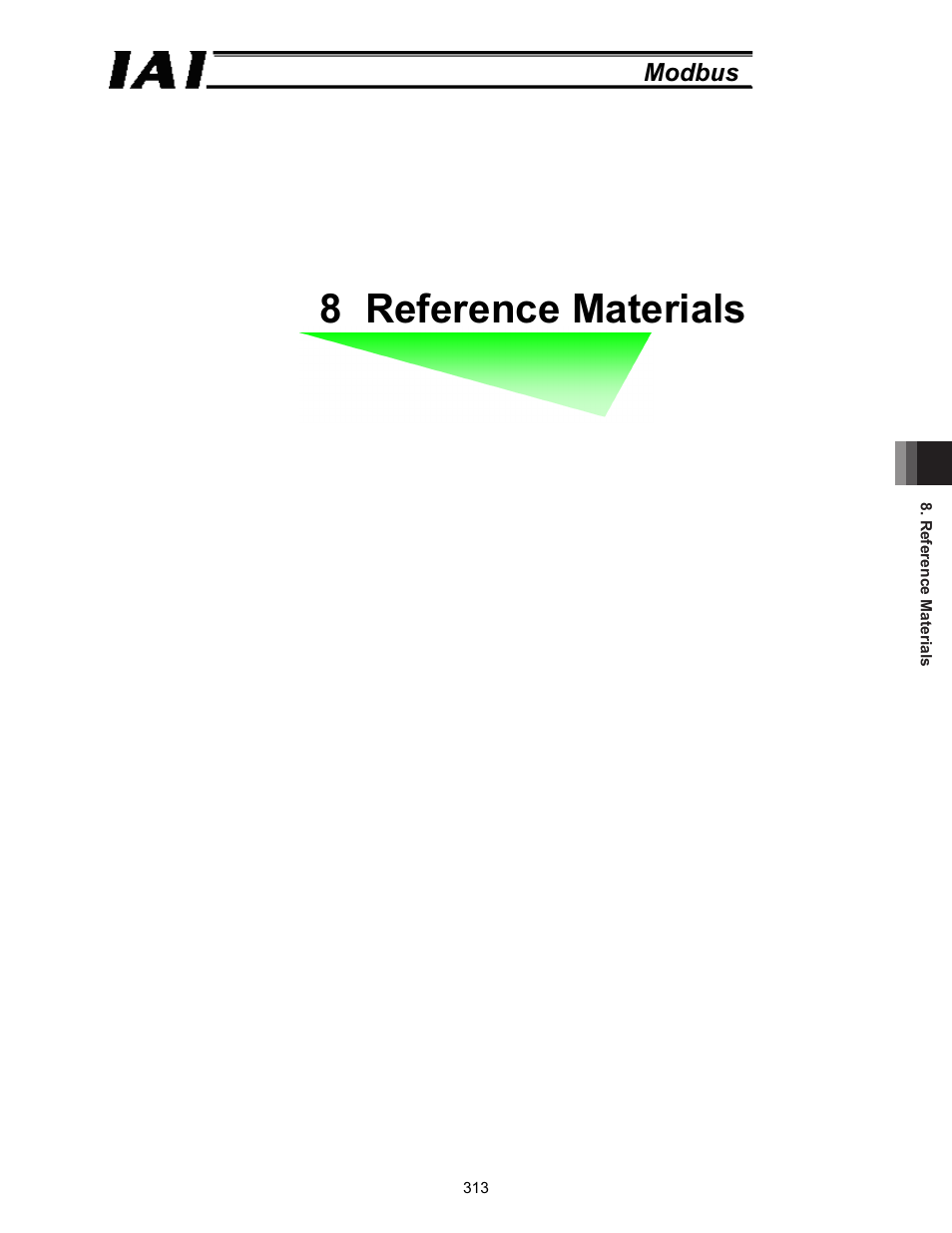 8 reference materials | IAI America ROBO Cylinder Series User Manual | Page 321 / 328