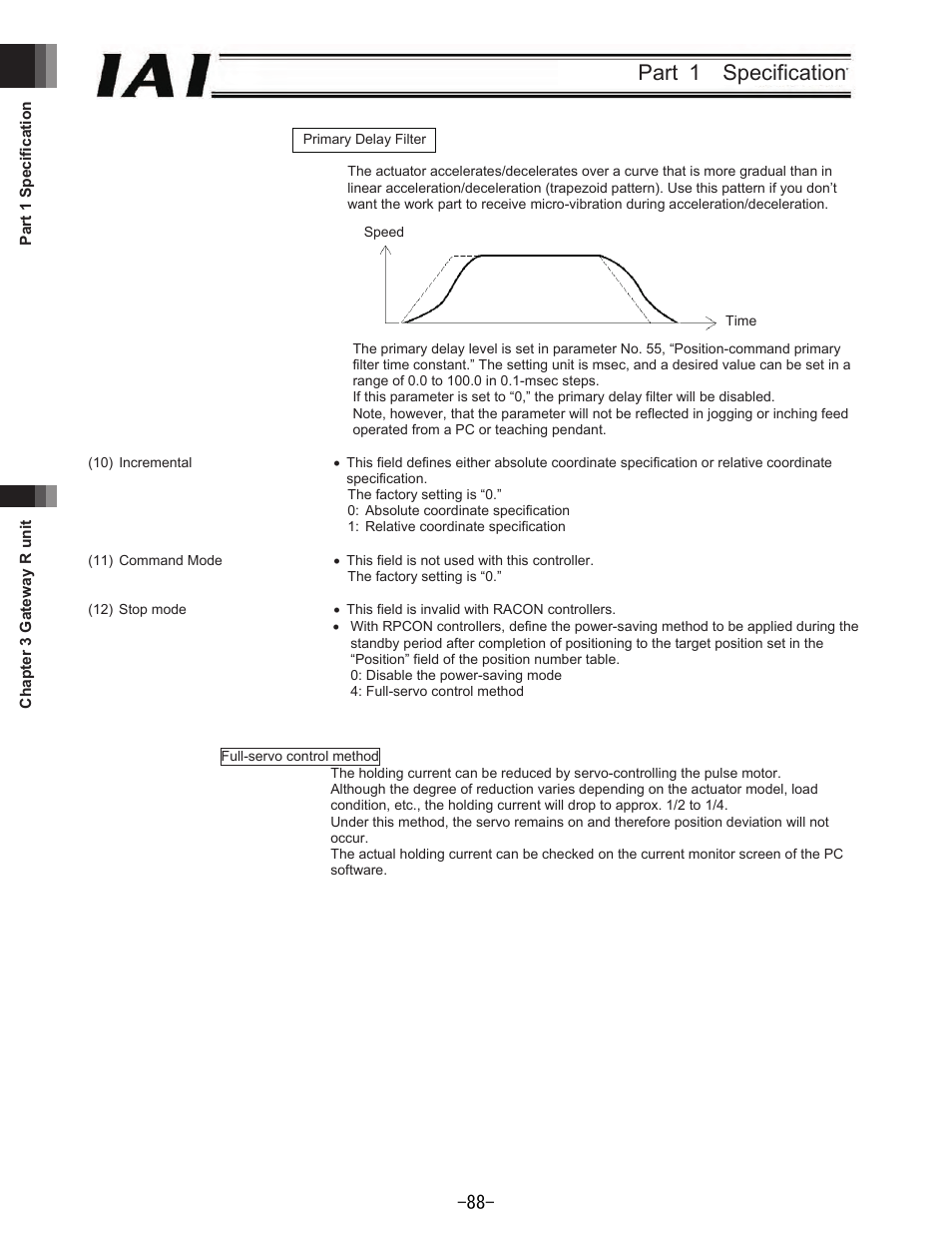 Part 1 specification | IAI America REXT User Manual | Page 88 / 443