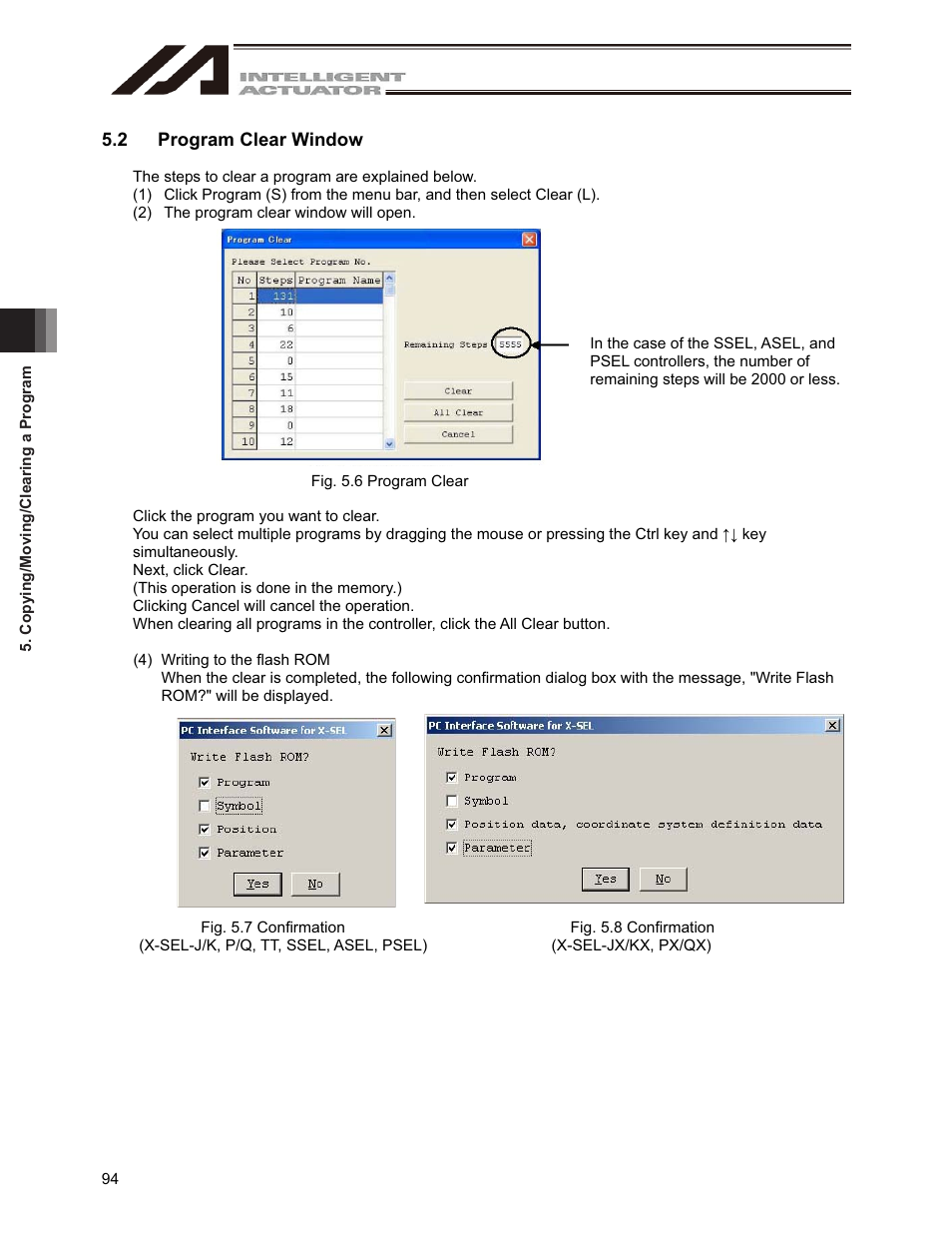 2 program clear window | IAI America IA-101-X-USBMW User Manual | Page 102 / 248