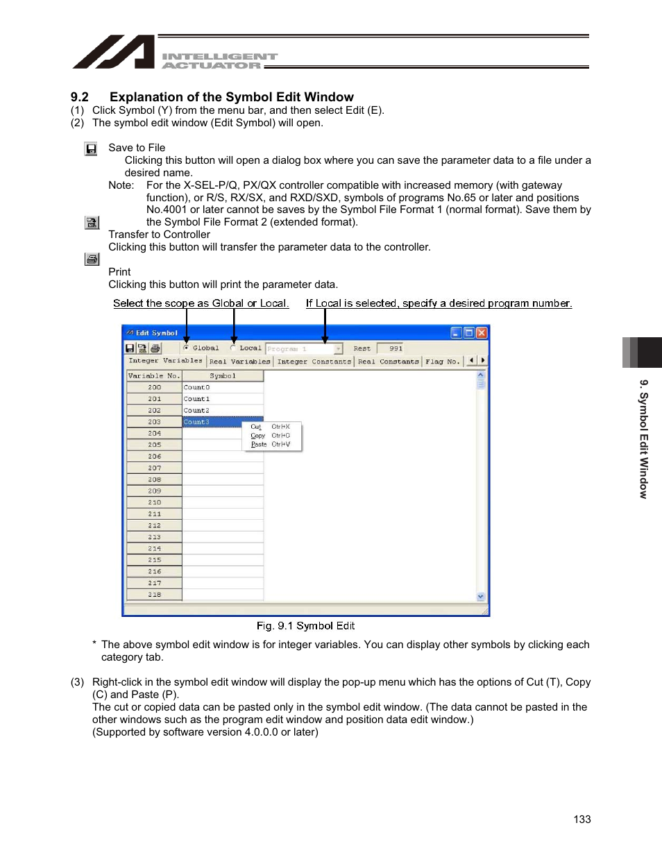 2 explanation of the symbol edit window | IAI America IA-101-X-USBMW User Manual | Page 141 / 248