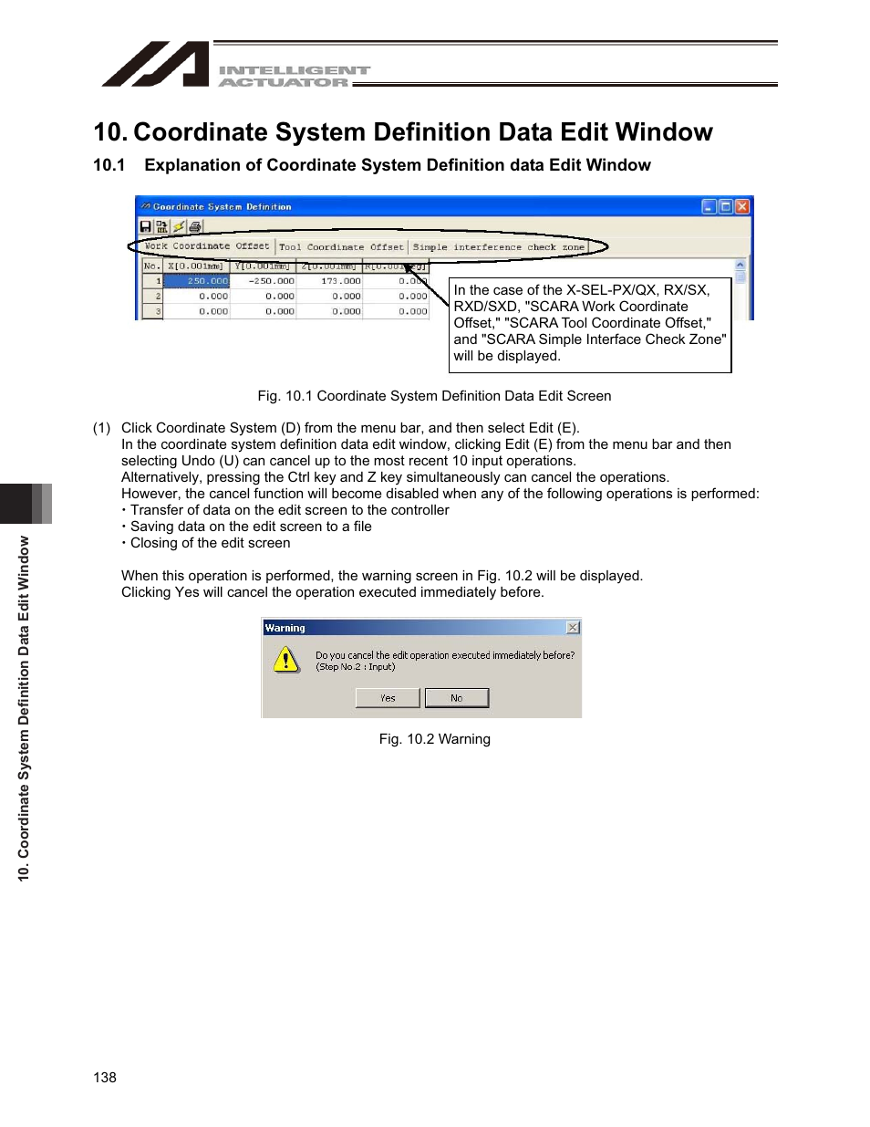 Coordinate system definition data edit window | IAI America IA-101-X-USBMW User Manual | Page 146 / 248
