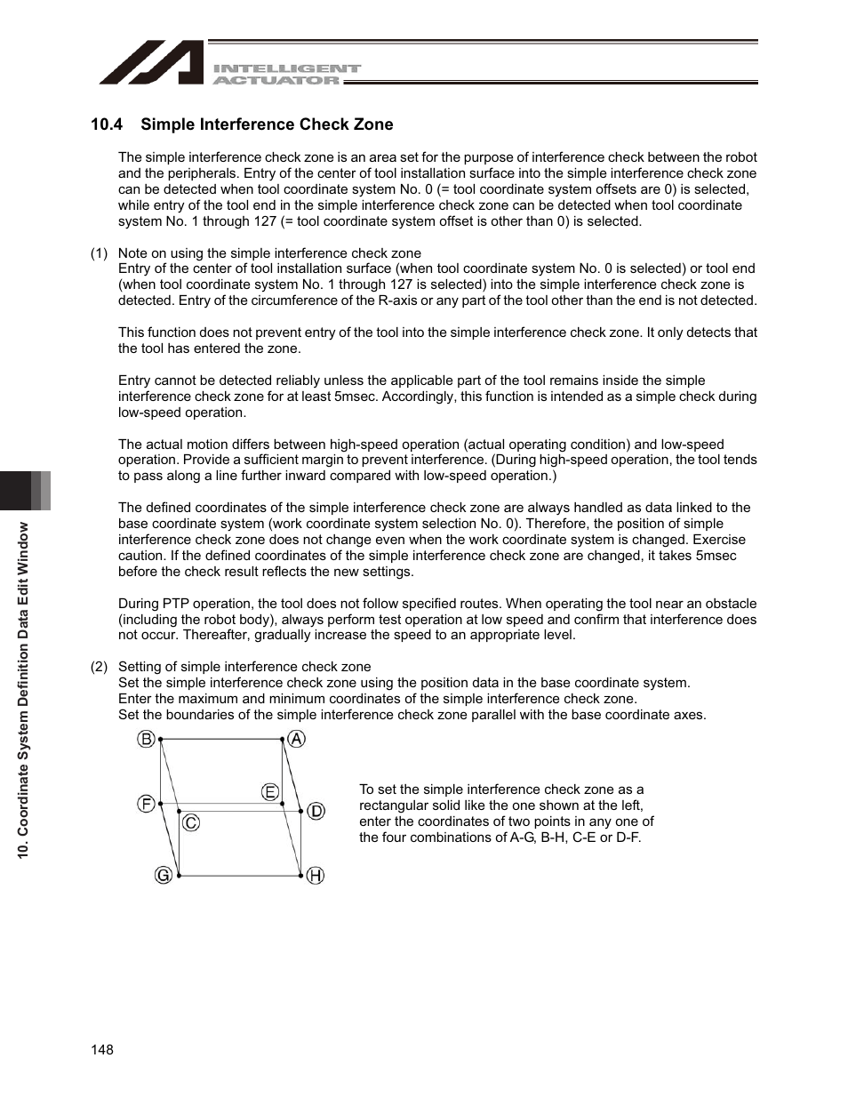 4 simple interference check zone | IAI America IA-101-X-USBMW User Manual | Page 156 / 248