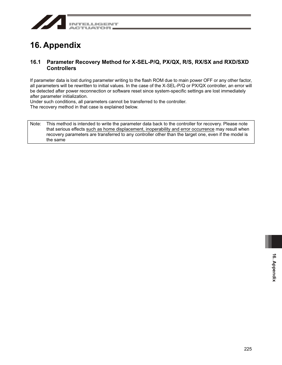 Appendix | IAI America IA-101-X-USBMW User Manual | Page 233 / 248