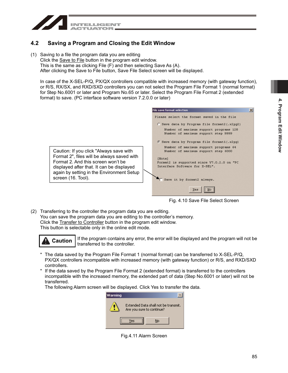 2 saving a program and closing the edit window | IAI America IA-101-X-USBMW User Manual | Page 93 / 248