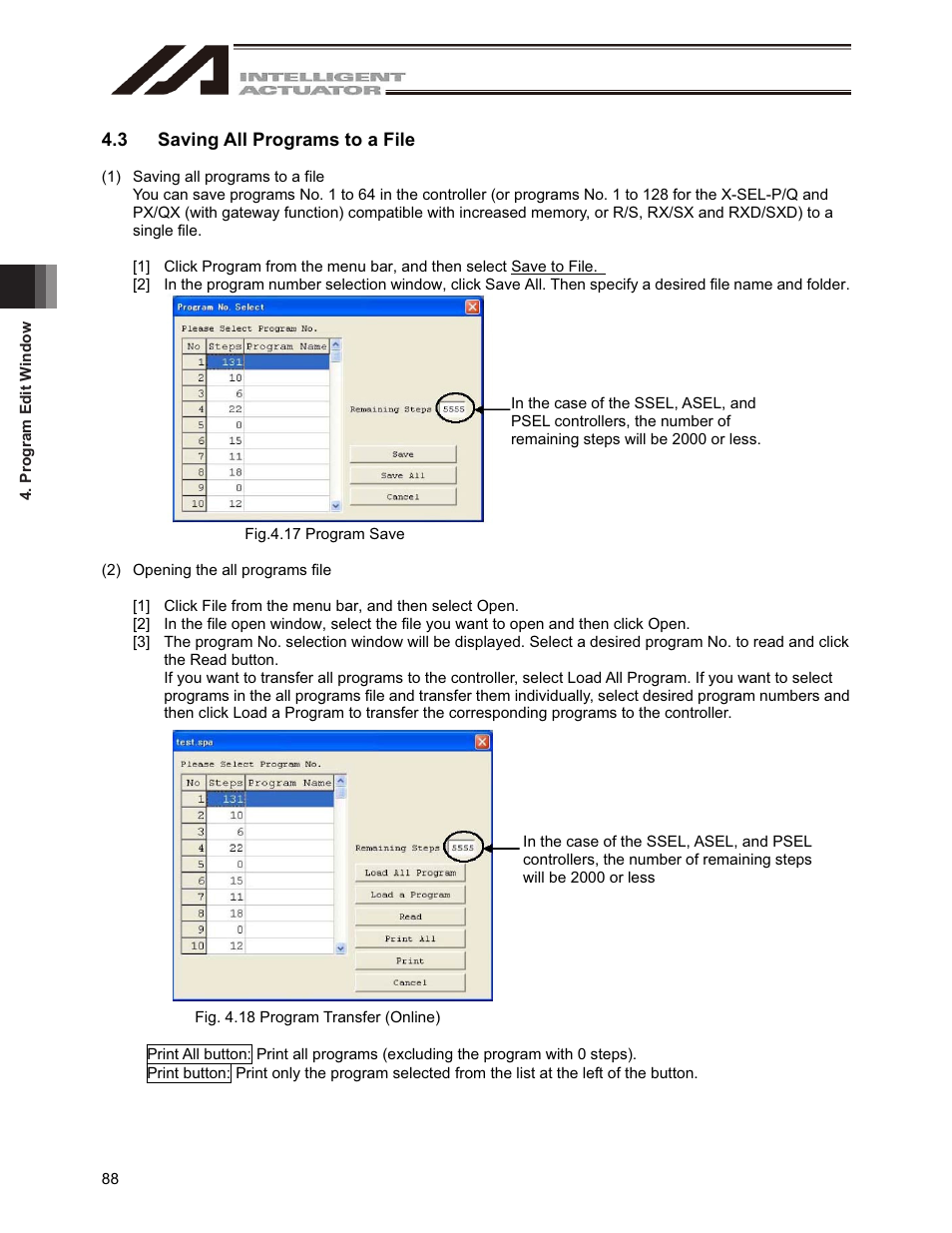 3 saving all programs to a file | IAI America IA-101-X-USBMW User Manual | Page 96 / 248