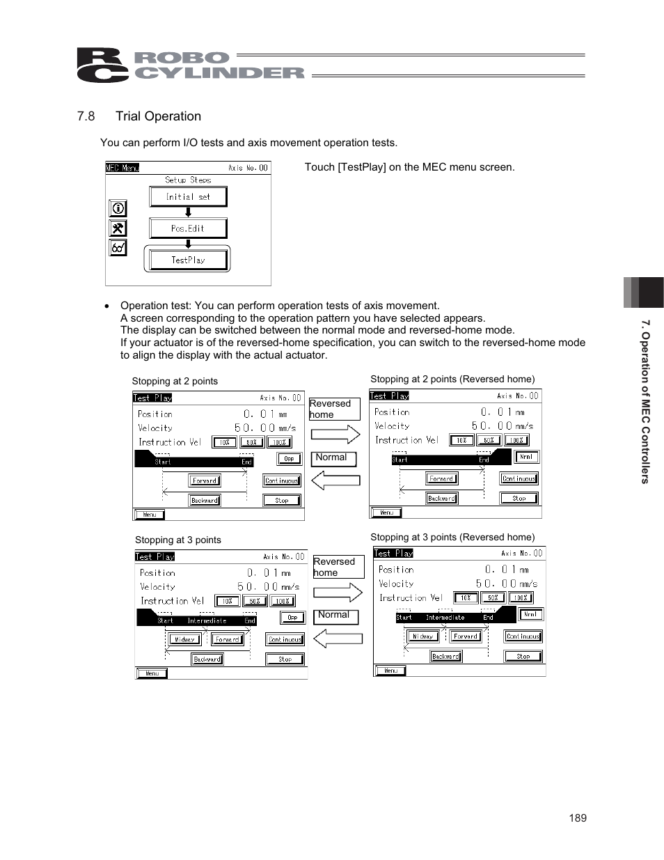 8 trial operation | IAI America CON-PG User Manual | Page 195 / 226