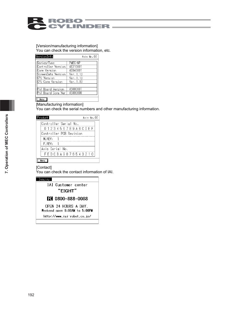 IAI America CON-PG User Manual | Page 198 / 226