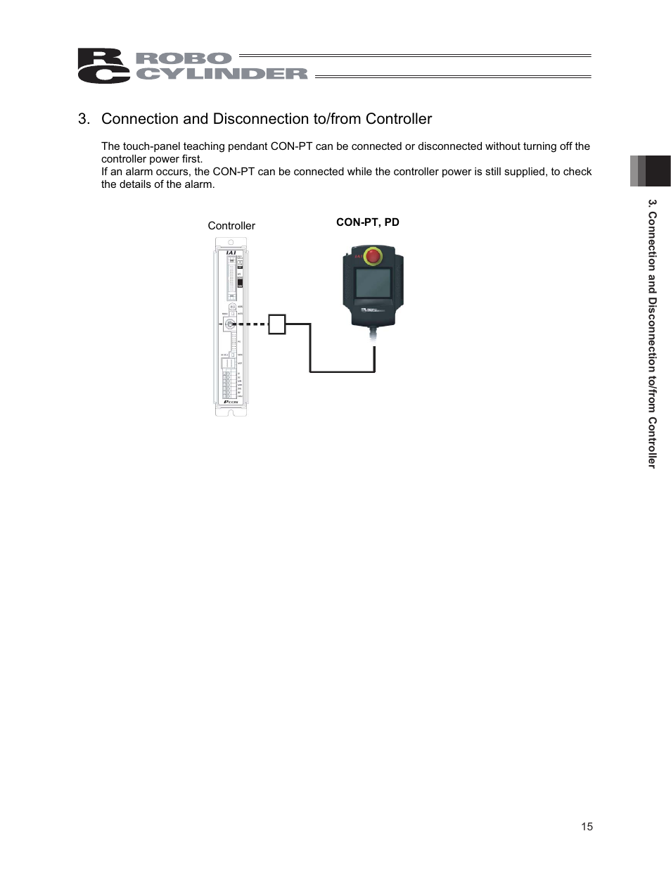 Connection and disconnection to/from controller | IAI America CON-PG User Manual | Page 21 / 226