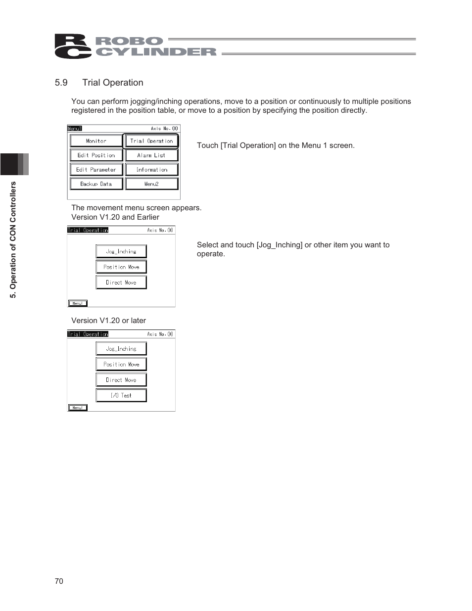 9 trial operation | IAI America CON-PG User Manual | Page 76 / 226