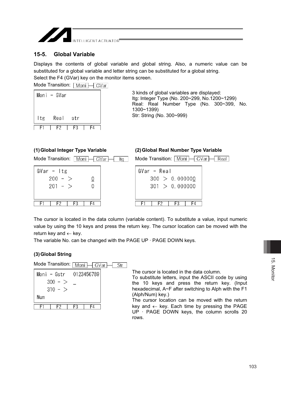 5. global variable | IAI America IA-T-XD User Manual | Page 111 / 150