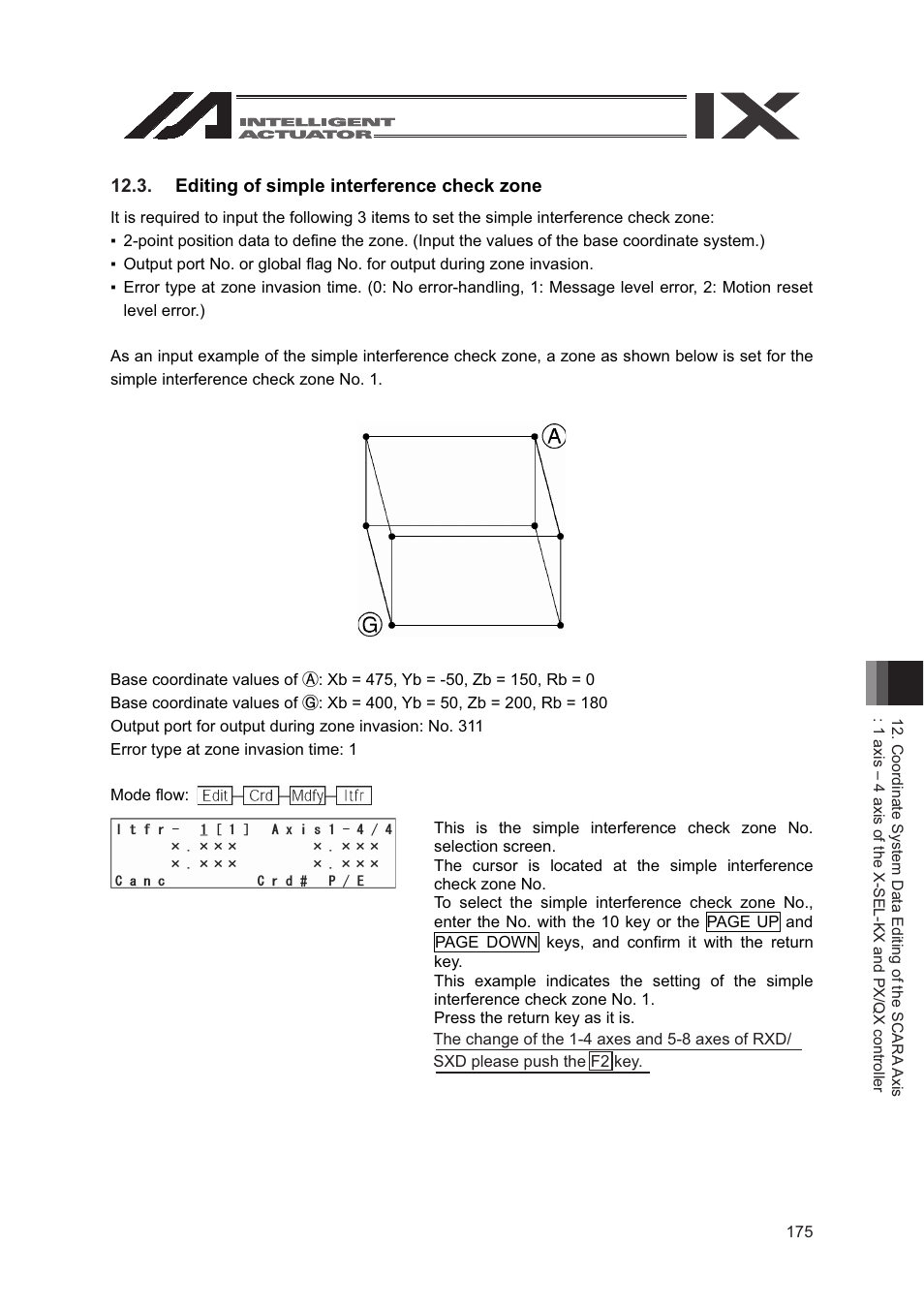 Editing of simple interference check zone | IAI America SEL-TG User Manual | Page 193 / 314