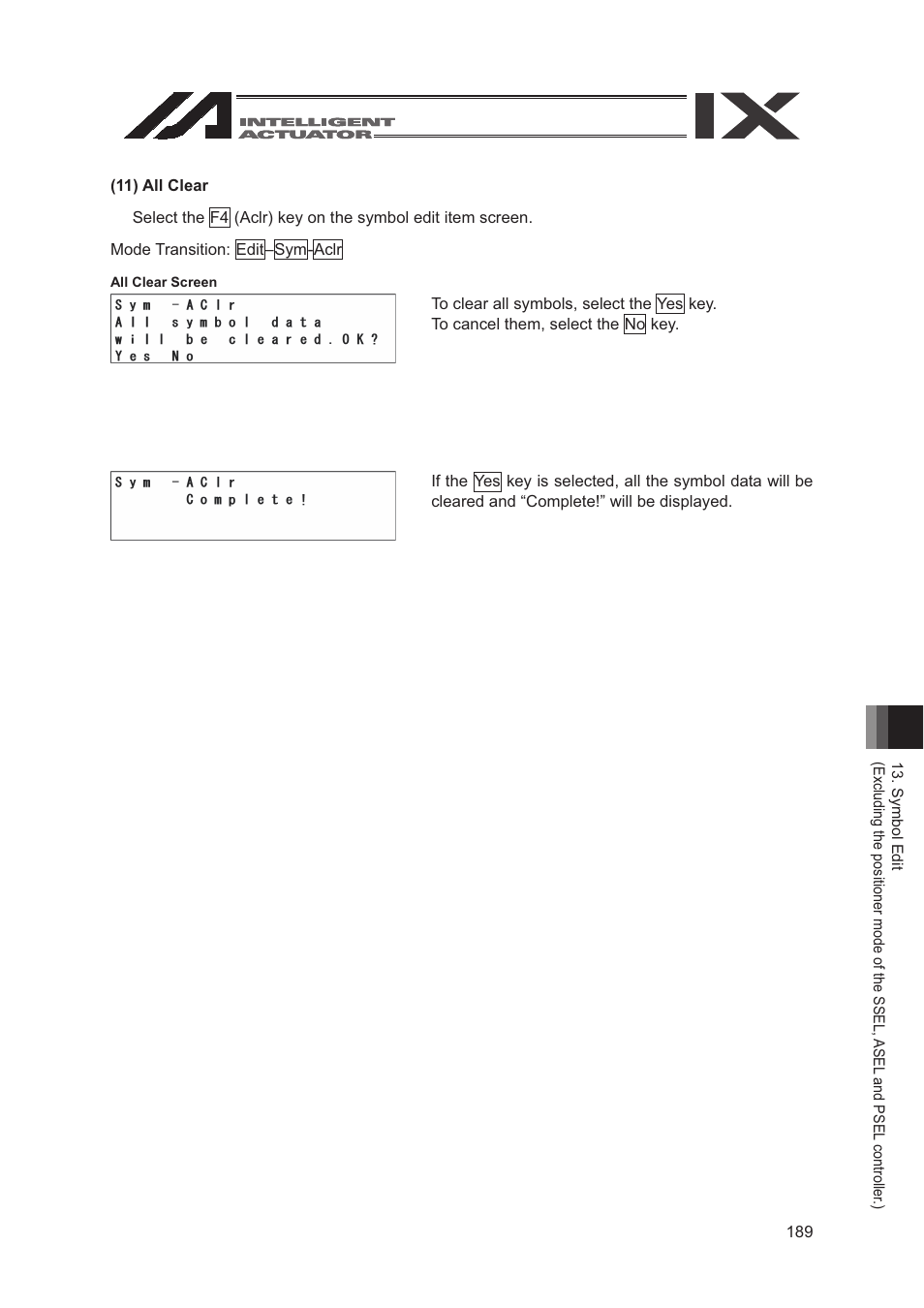 IAI America SEL-TG User Manual | Page 207 / 314