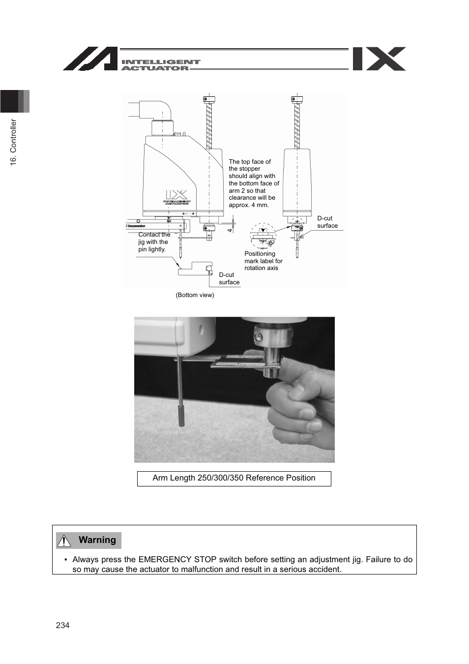Warning | IAI America SEL-TG User Manual | Page 252 / 314