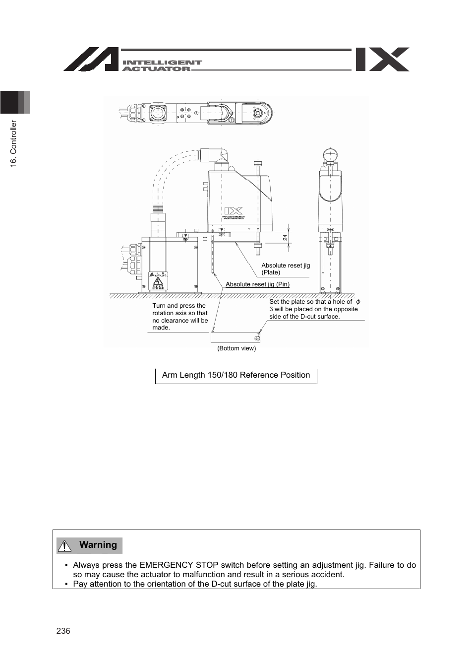 Warning | IAI America SEL-TG User Manual | Page 254 / 314
