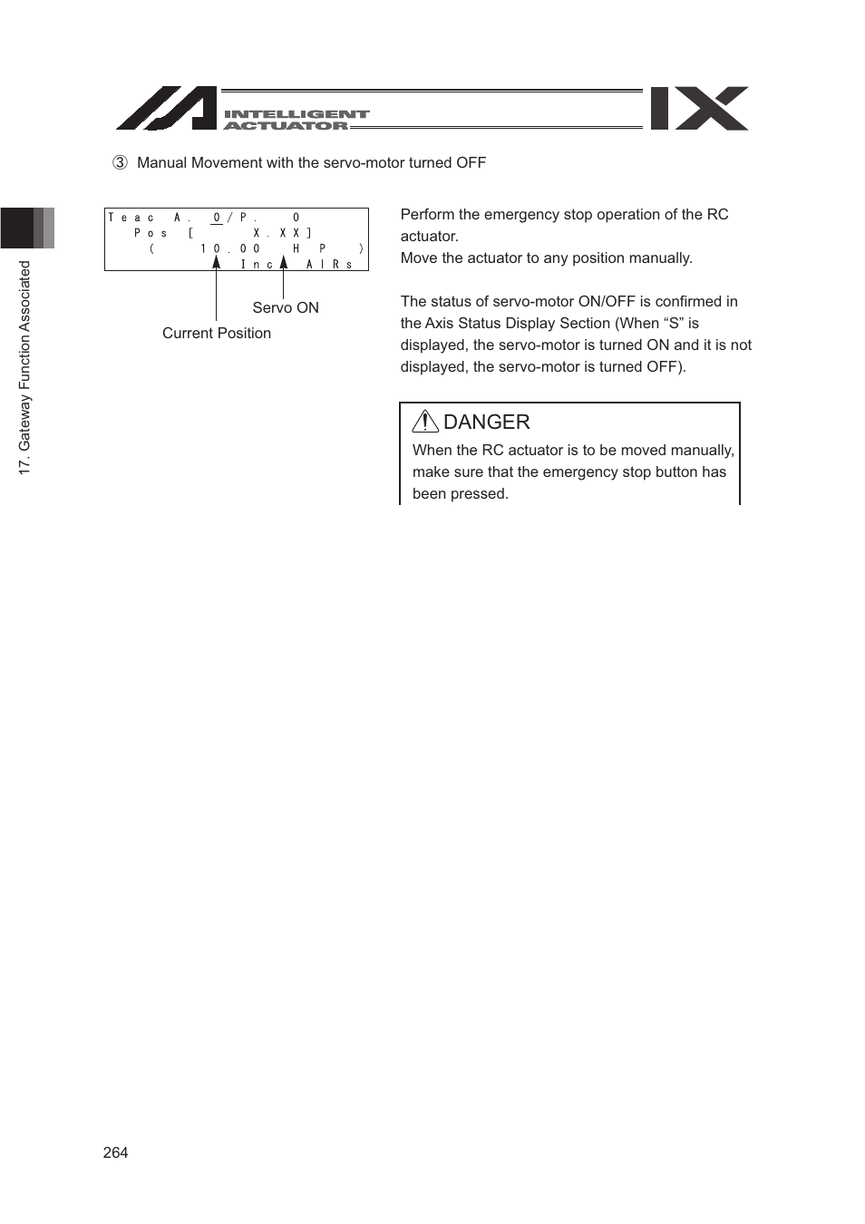 Danger | IAI America SEL-TG User Manual | Page 282 / 314