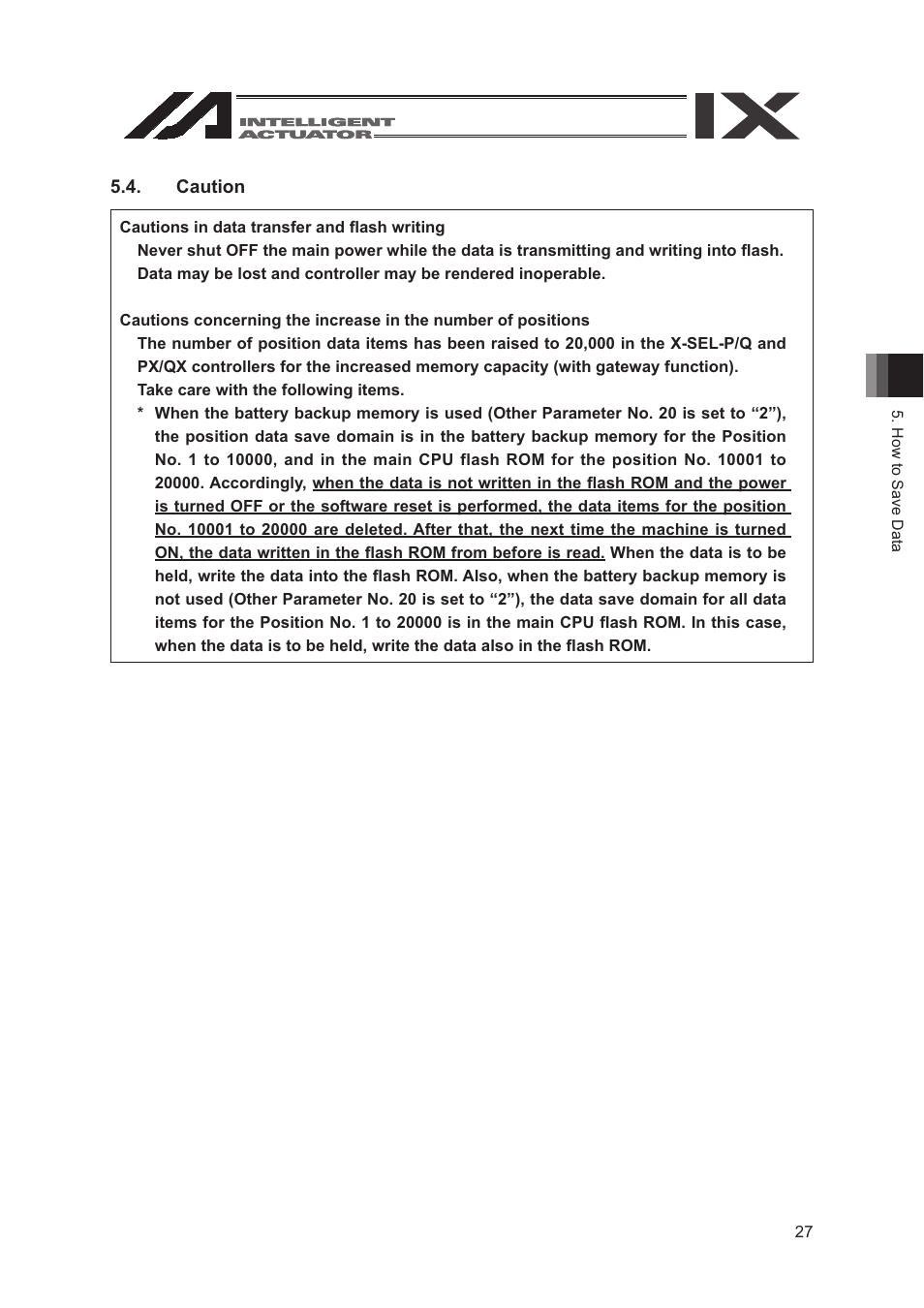 Caution | IAI America SEL-TG User Manual | Page 45 / 314