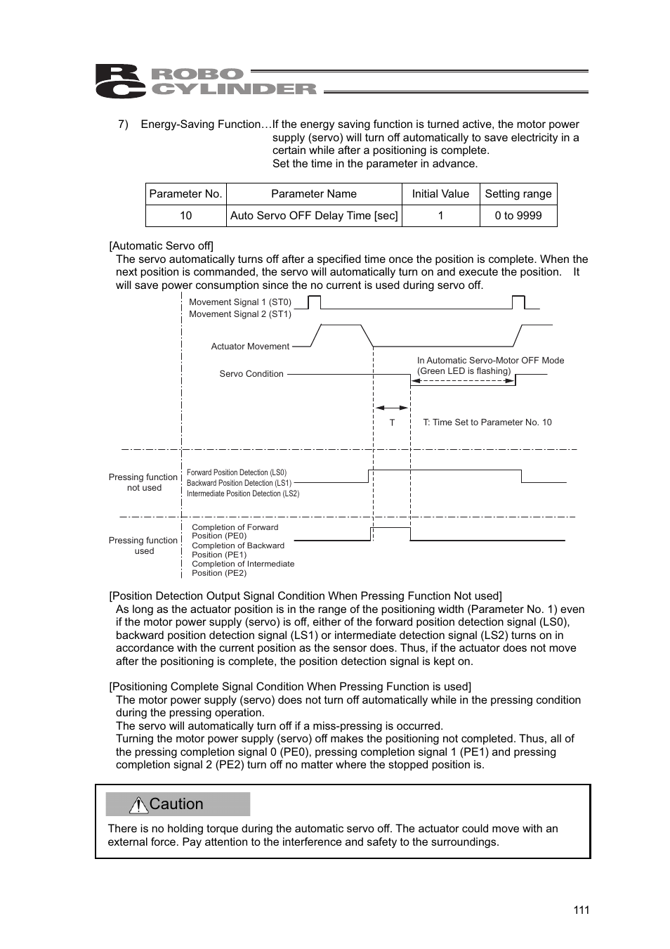 Caution | IAI America SEP-PT User Manual | Page 117 / 176