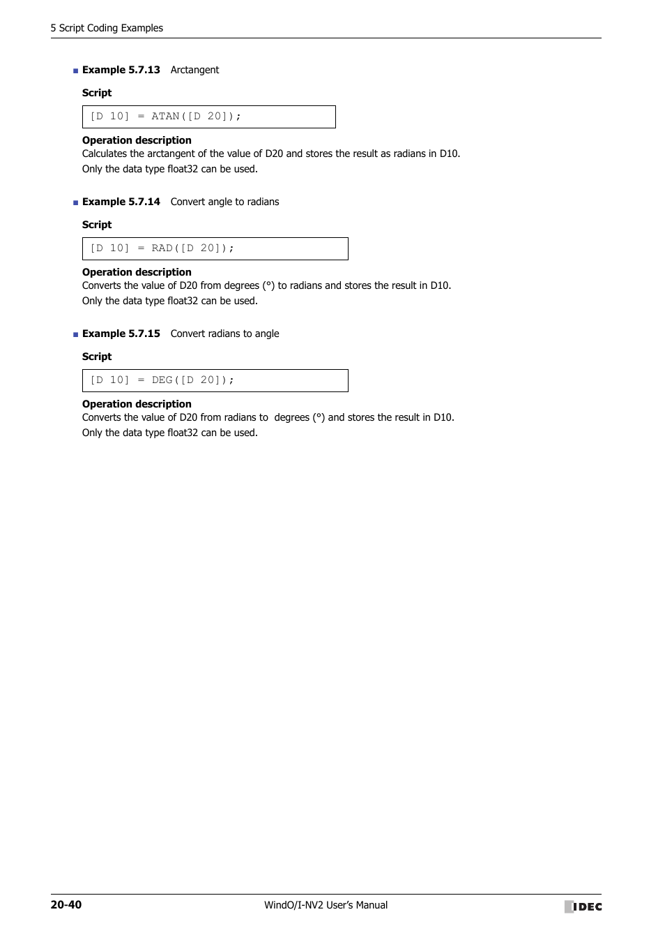 IDEC High Performance Series User Manual | Page 1004 / 1448