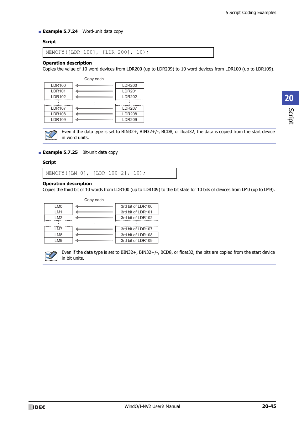 Script | IDEC High Performance Series User Manual | Page 1009 / 1448