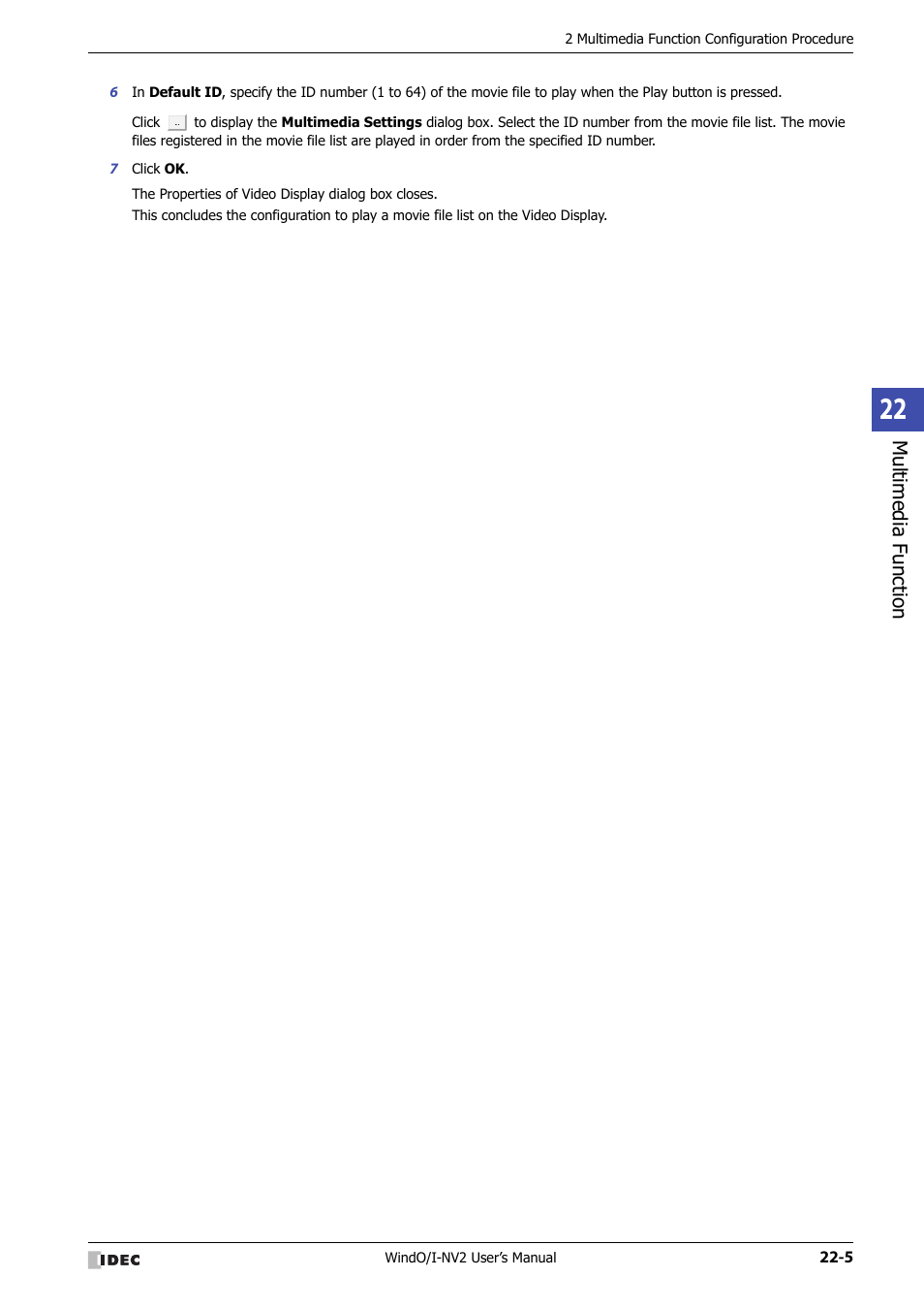 Multimedia function | IDEC High Performance Series User Manual | Page 1037 / 1448