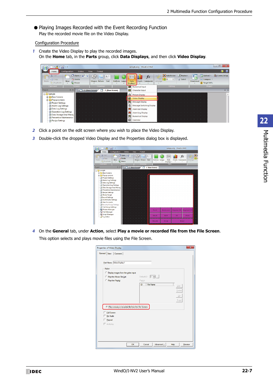 Multimedia function | IDEC High Performance Series User Manual | Page 1039 / 1448