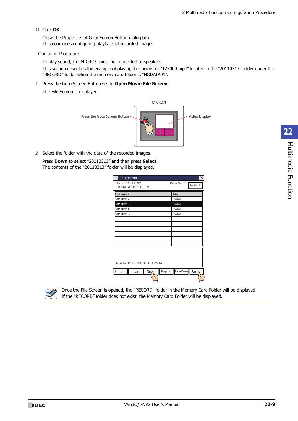 Multimedia function | IDEC High Performance Series User Manual | Page 1041 / 1448