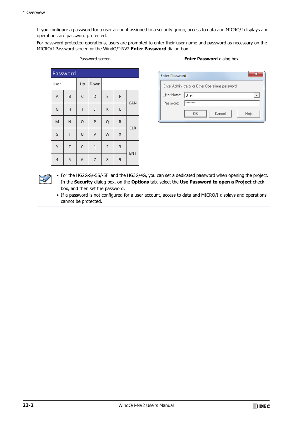 Password | IDEC High Performance Series User Manual | Page 1052 / 1448