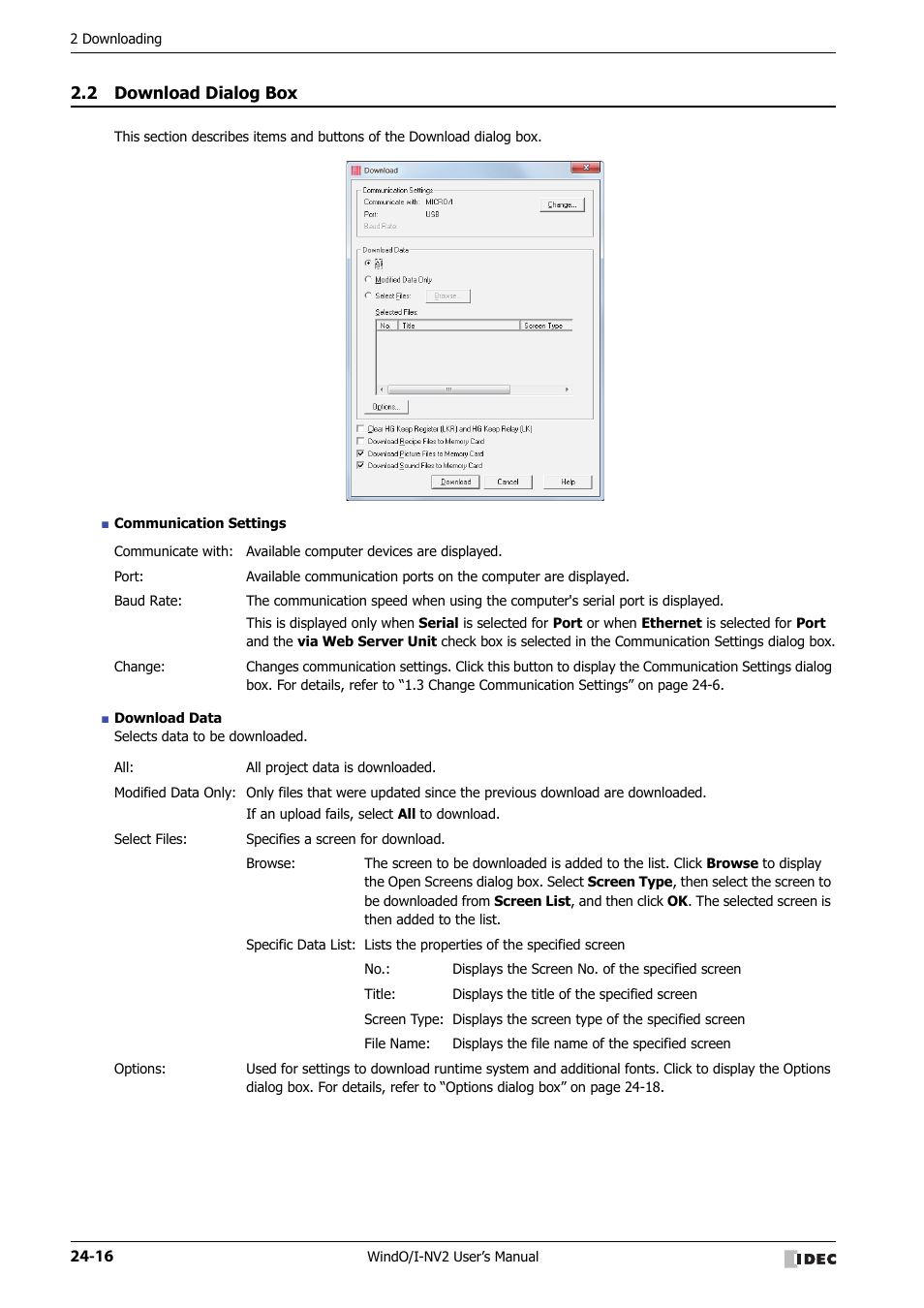 2 download dialog box, Download dialog box -16 | IDEC High Performance Series User Manual | Page 1108 / 1448