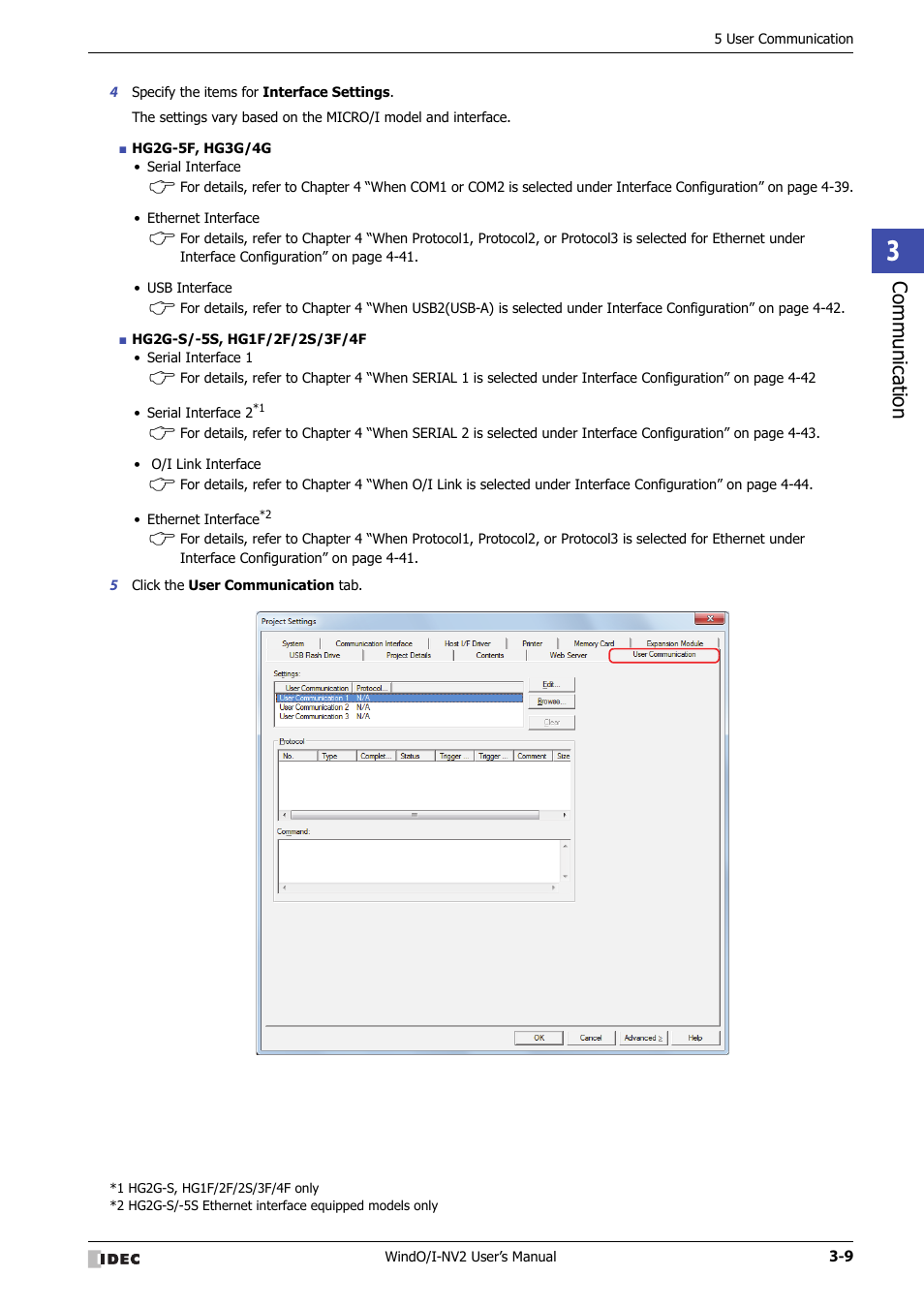 Communic ation | IDEC High Performance Series User Manual | Page 111 / 1448