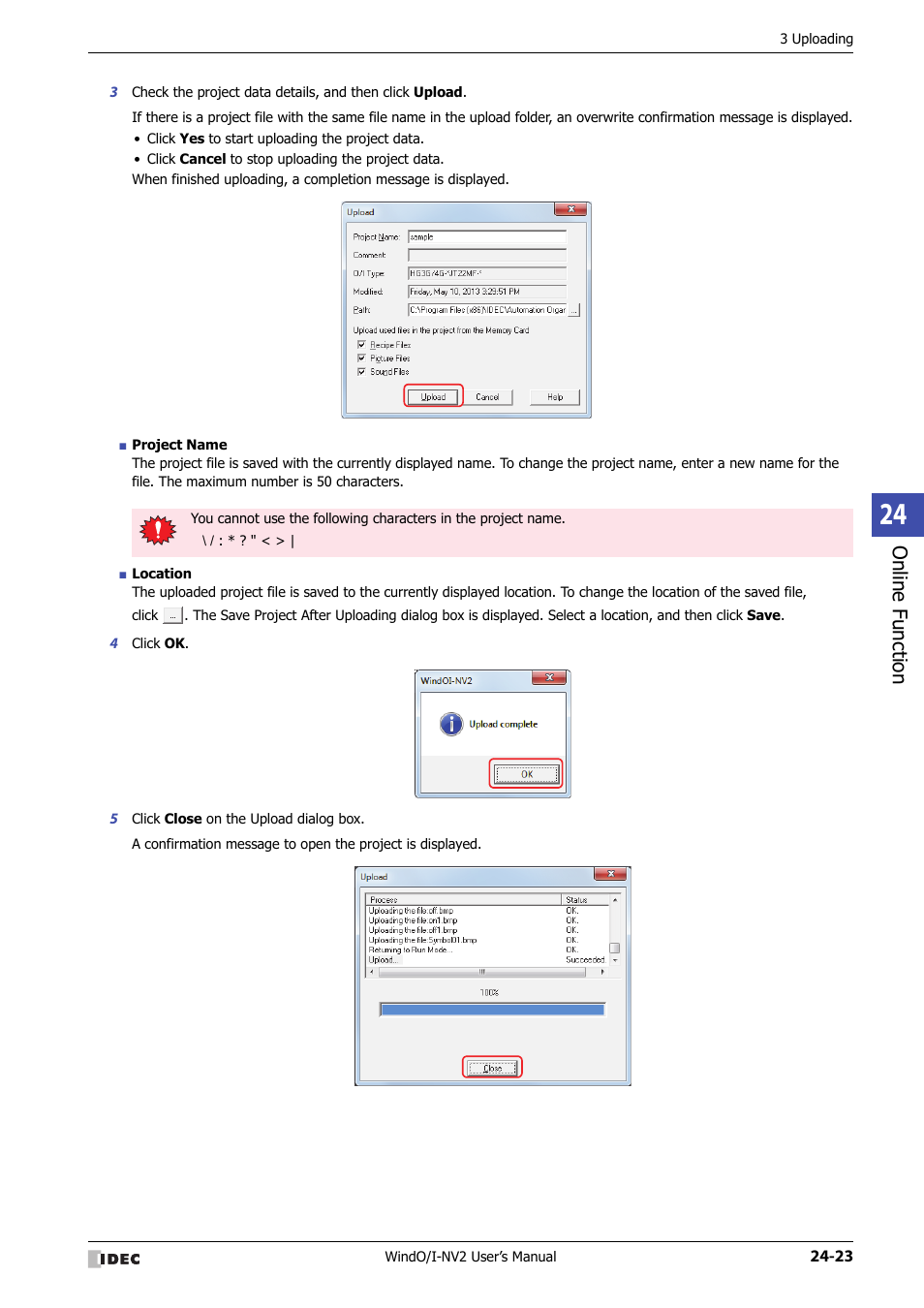 Online f unction | IDEC High Performance Series User Manual | Page 1115 / 1448