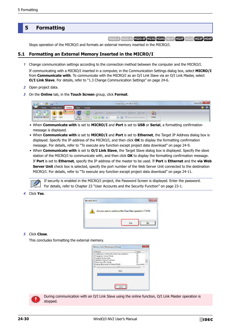 5 formatting, Formatting -30, 5formatting | IDEC High Performance Series User Manual | Page 1122 / 1448