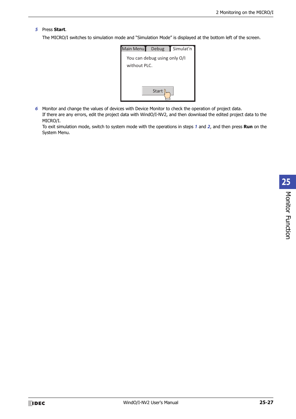 Monitor f unction | IDEC High Performance Series User Manual | Page 1153 / 1448