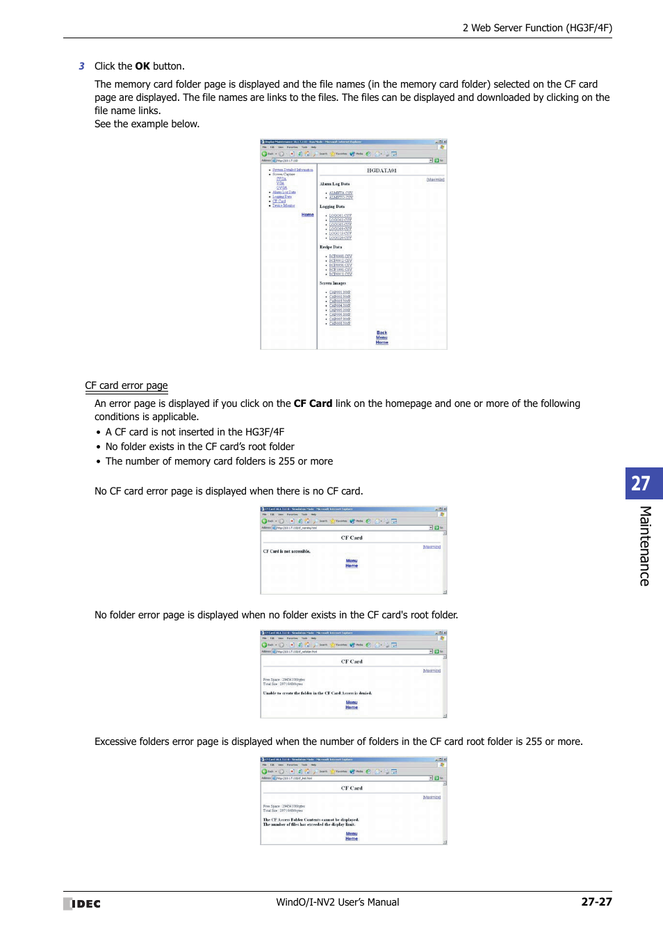 Maintenance | IDEC High Performance Series User Manual | Page 1185 / 1448