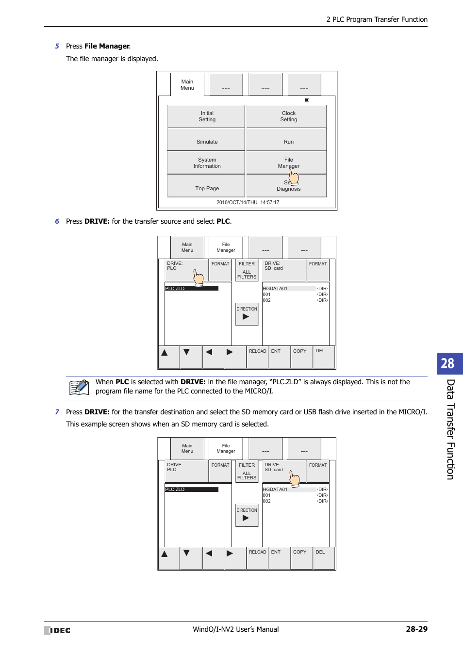 Data t ransf er func tion | IDEC High Performance Series User Manual | Page 1223 / 1448