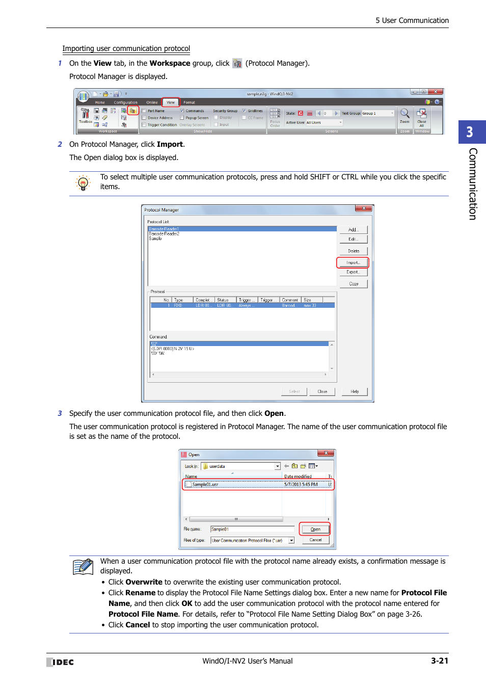 Communic ation | IDEC High Performance Series User Manual | Page 123 / 1448