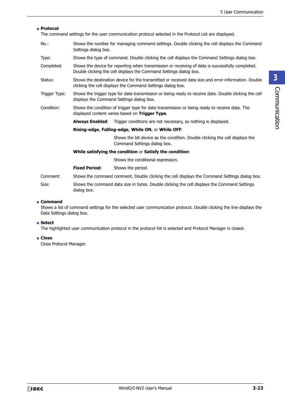 Communic ation | IDEC High Performance Series User Manual | Page 125 / 1448