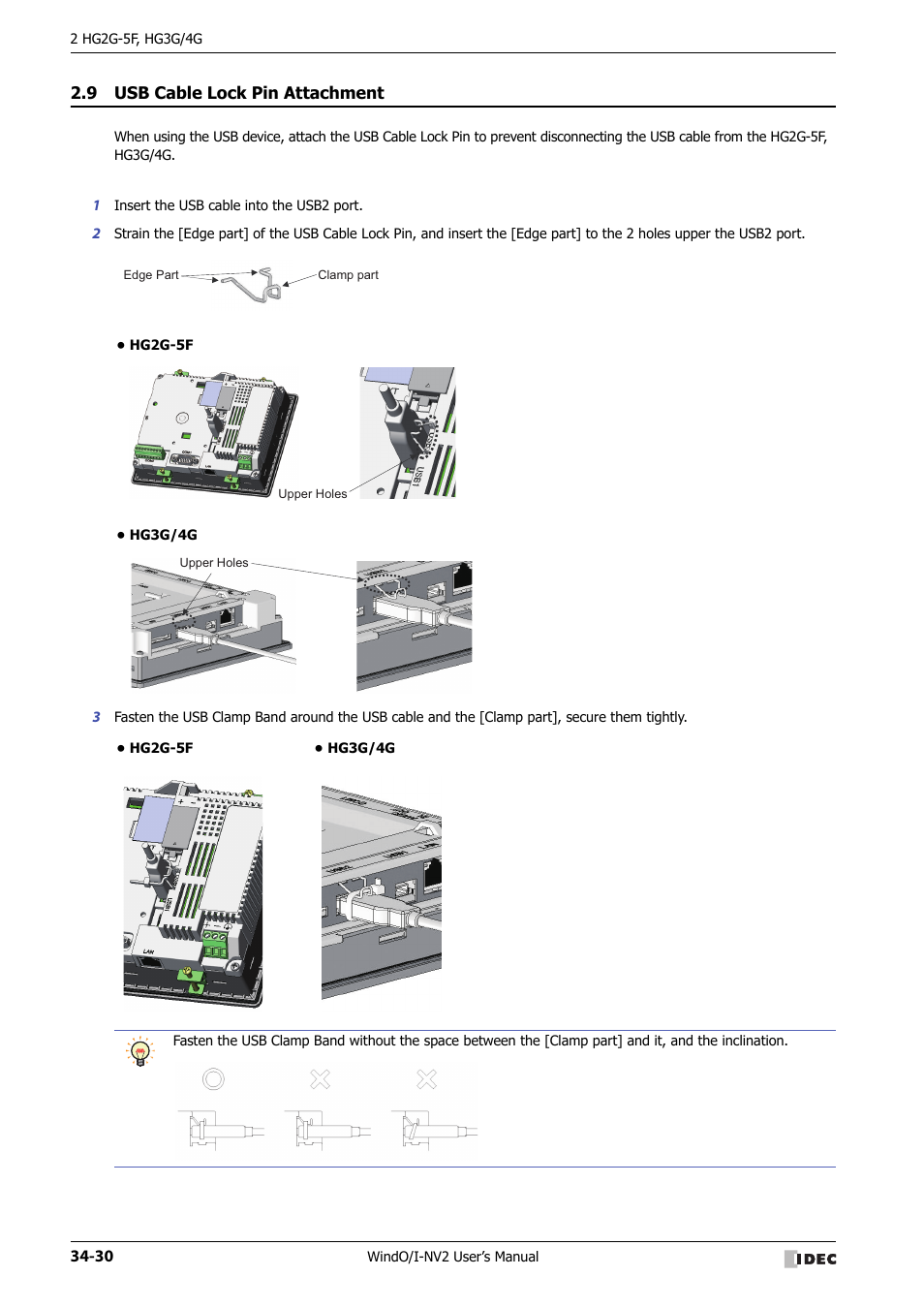 9 usb cable lock pin attachment, Usb cable lock pin attachment -30 | IDEC High Performance Series User Manual | Page 1346 / 1448