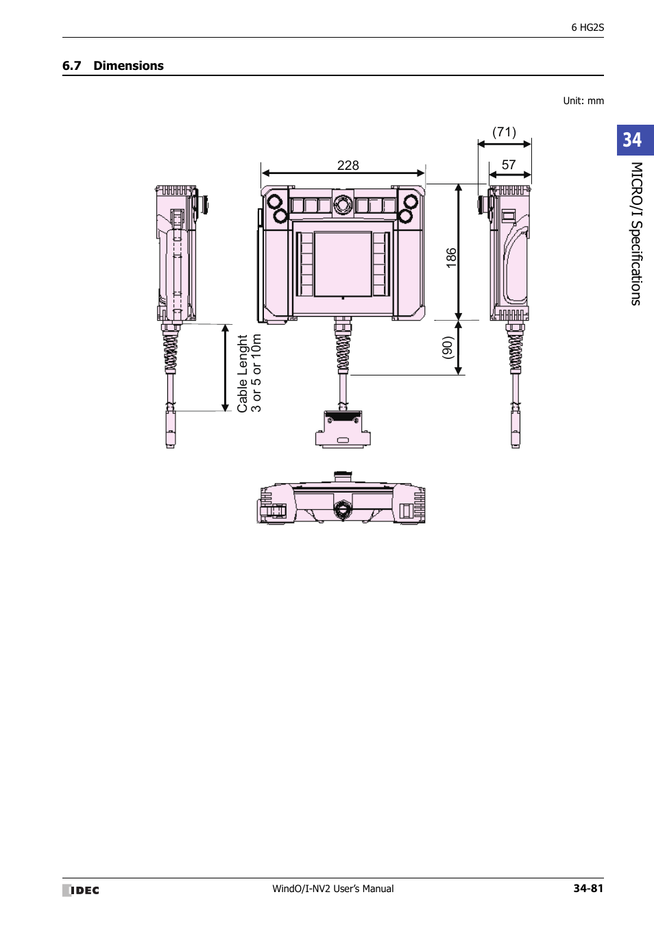 7 dimensions, Dimensions -81 | IDEC High Performance Series User Manual | Page 1397 / 1448