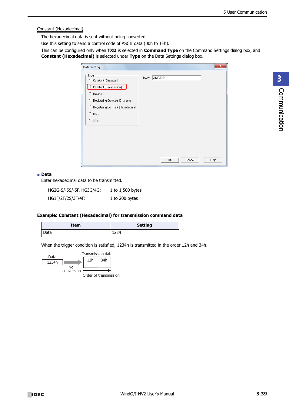 Communic ation | IDEC High Performance Series User Manual | Page 141 / 1448