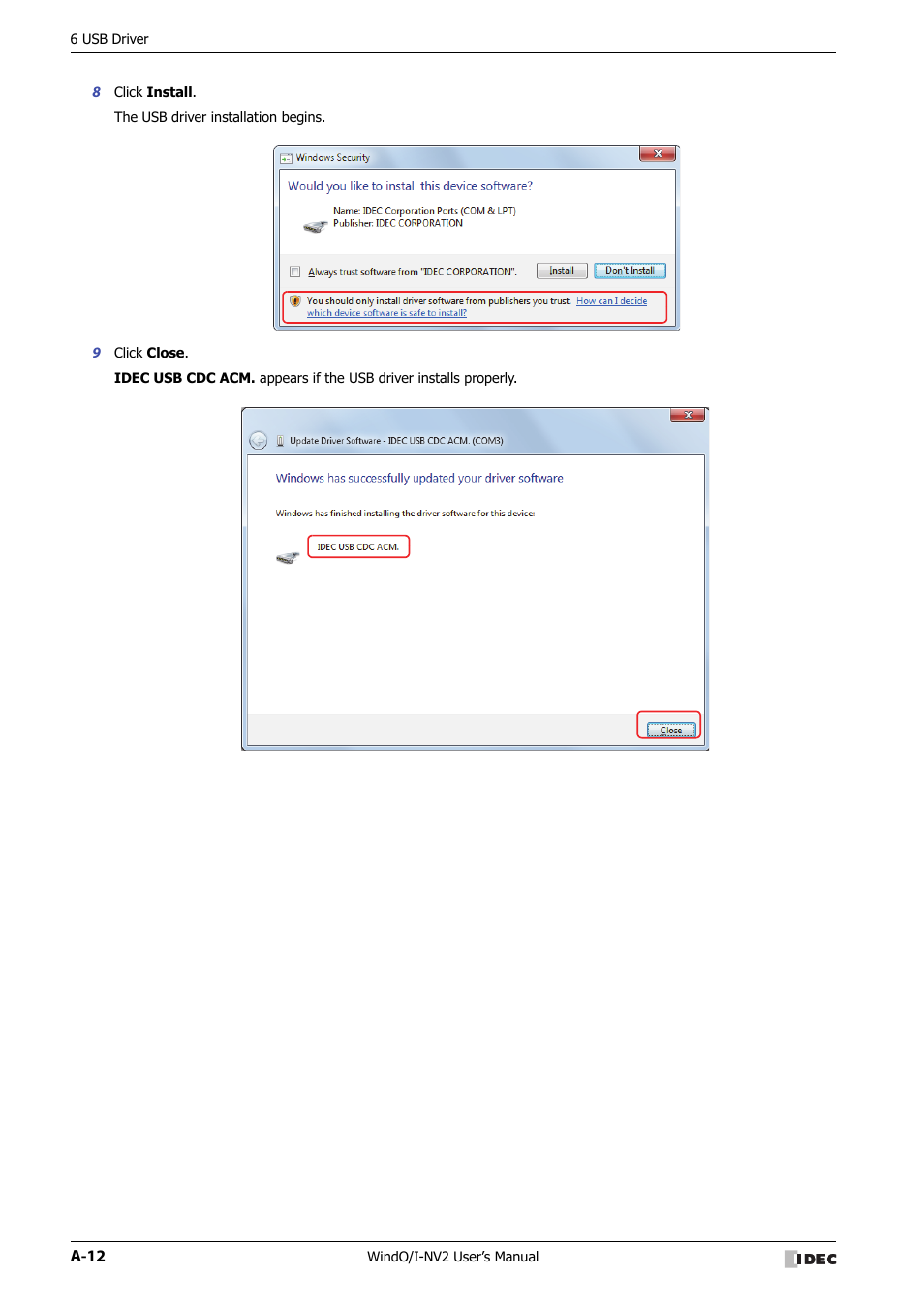 IDEC High Performance Series User Manual | Page 1424 / 1448