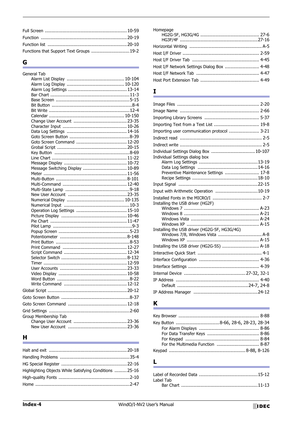 IDEC High Performance Series User Manual | Page 1442 / 1448