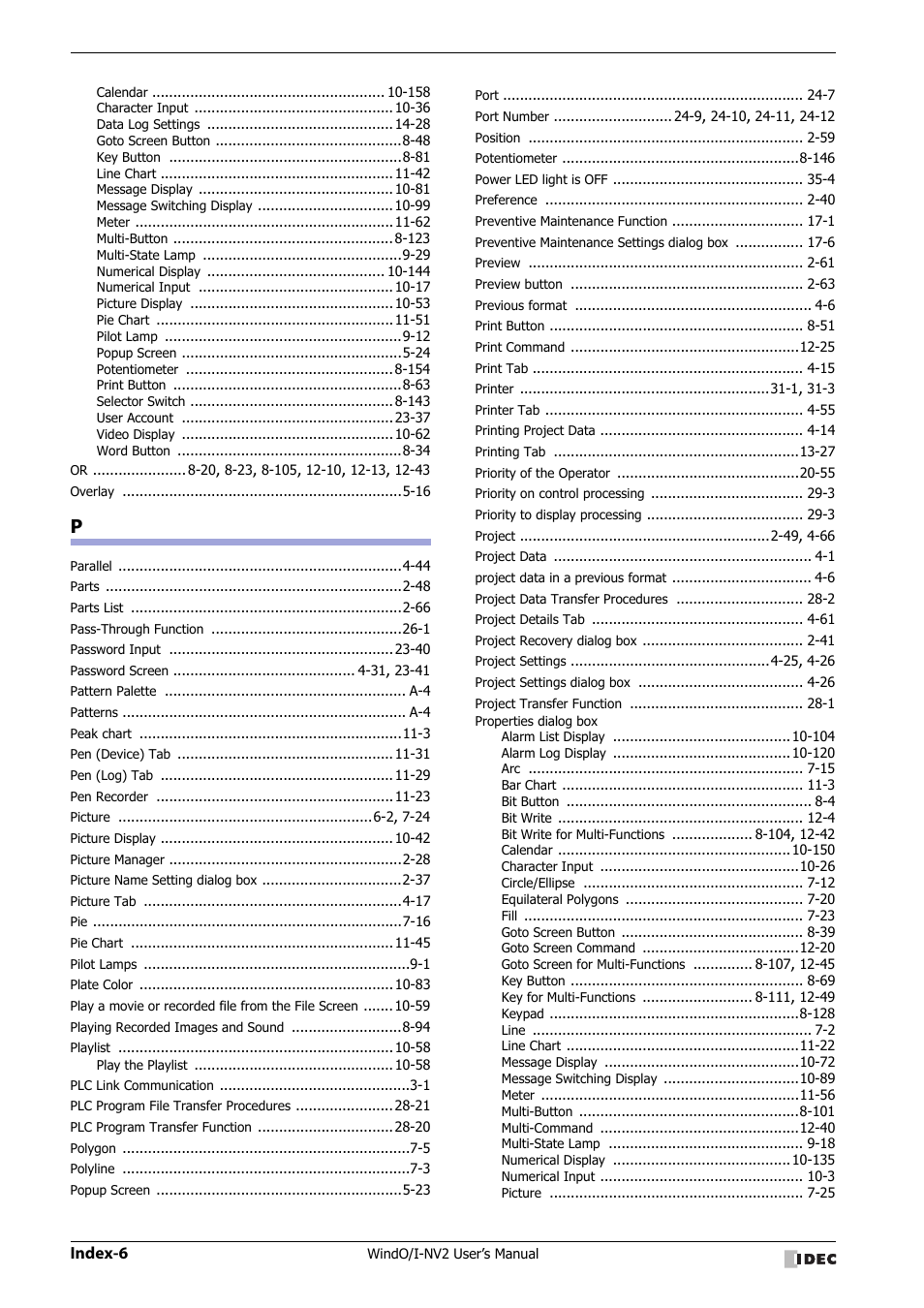 IDEC High Performance Series User Manual | Page 1444 / 1448