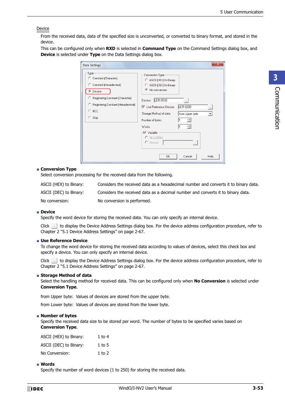 Communic ation | IDEC High Performance Series User Manual | Page 155 / 1448