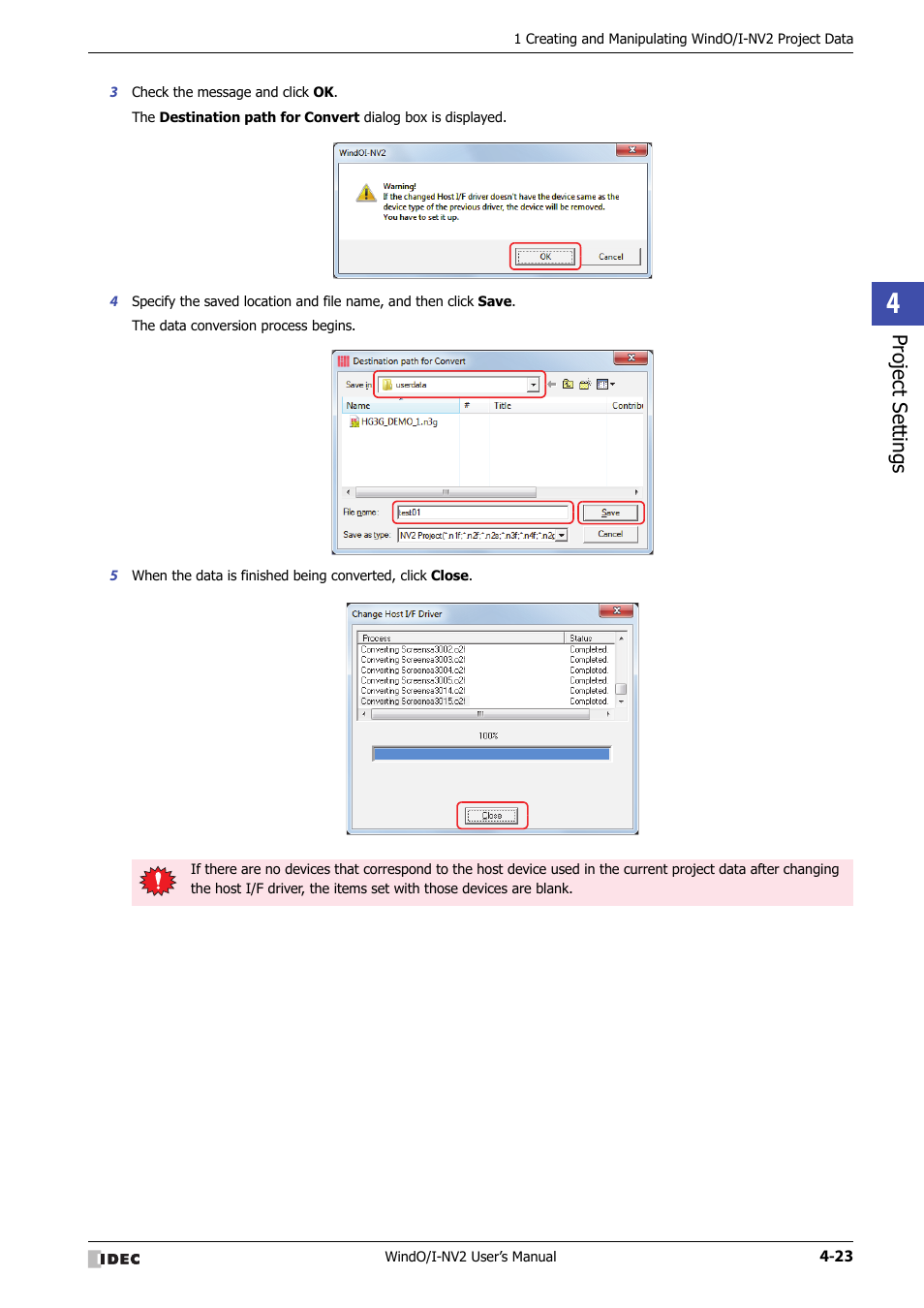 IDEC High Performance Series User Manual | Page 209 / 1448