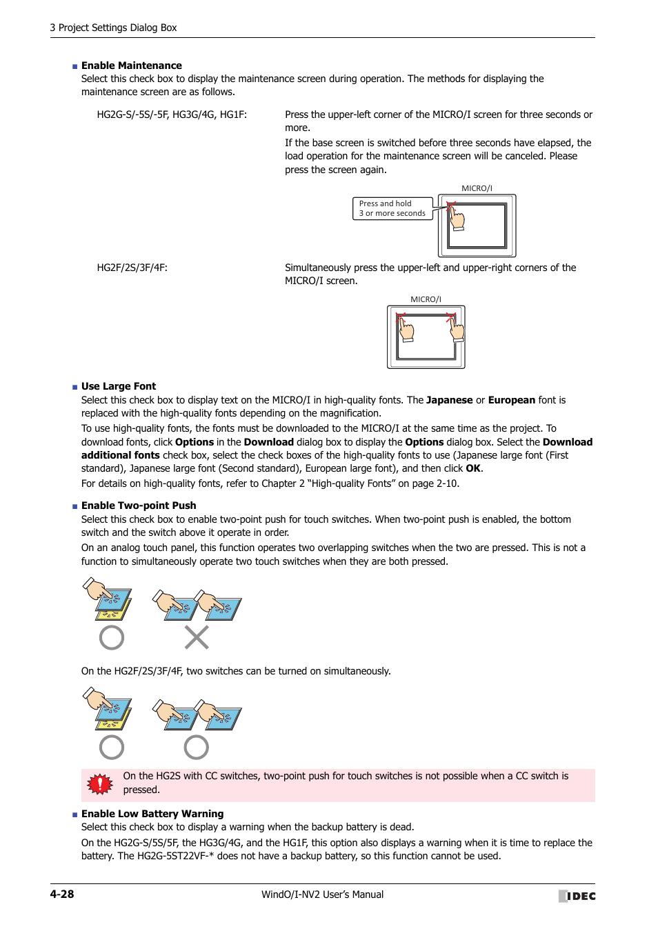 IDEC High Performance Series User Manual | Page 214 / 1448