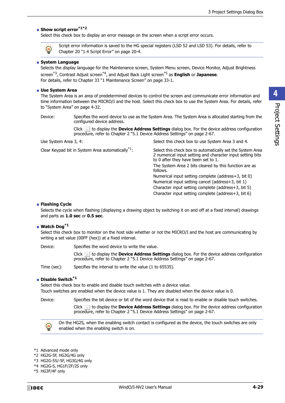 Project set tings | IDEC High Performance Series User Manual | Page 215 / 1448